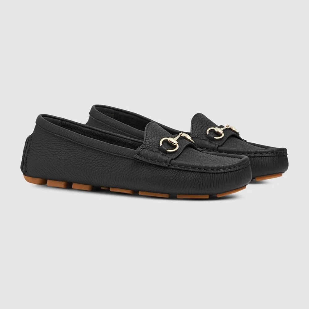 Gucci Black Leather Horsebit Loafers Siz38 - NEW in box!